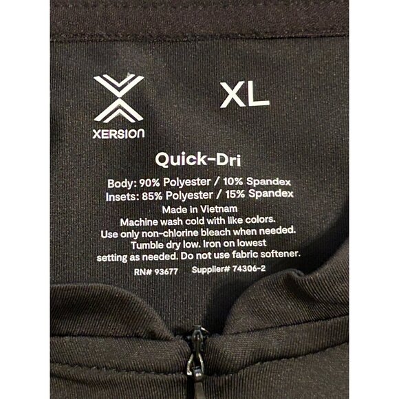Xersion Women's Quick-Dri Black & White Cycling Shirt XL with Back Pockets NWT - Picture 4 of 10
